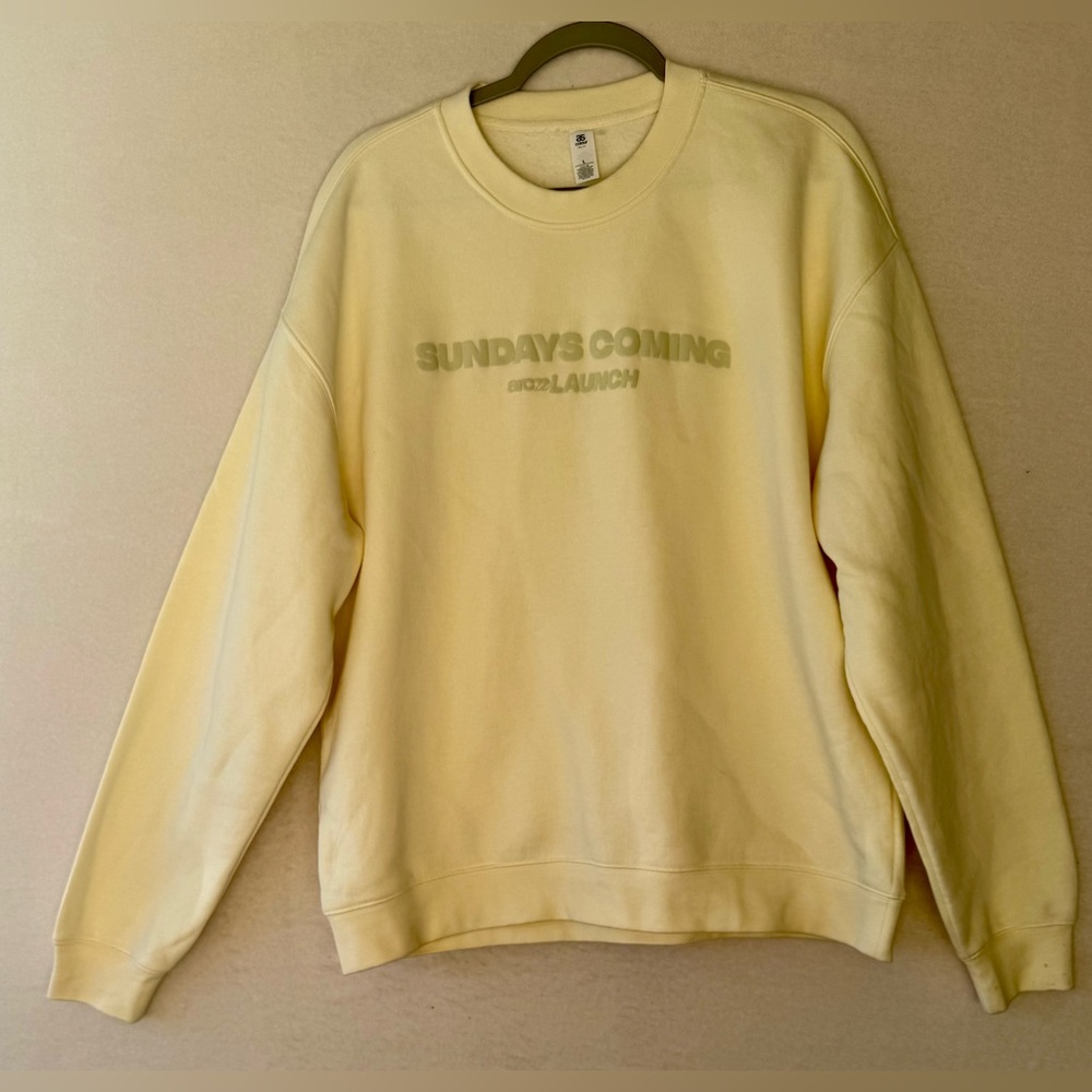 AS Colour Relax Cream Graphic Sweatshirt Sundays Coming Brunch Launch Size L